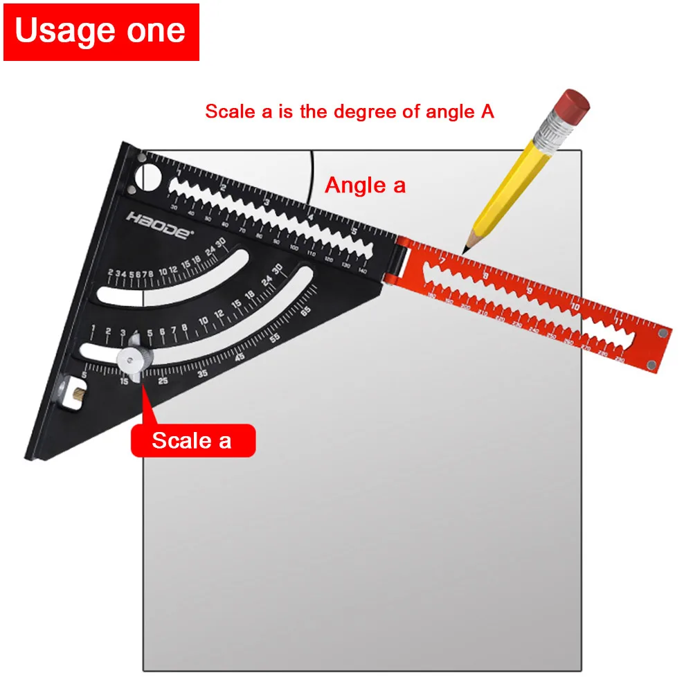 Выдвижная линейка 2-в-1 из алюминиевого сплава с основанием Гониометр складные