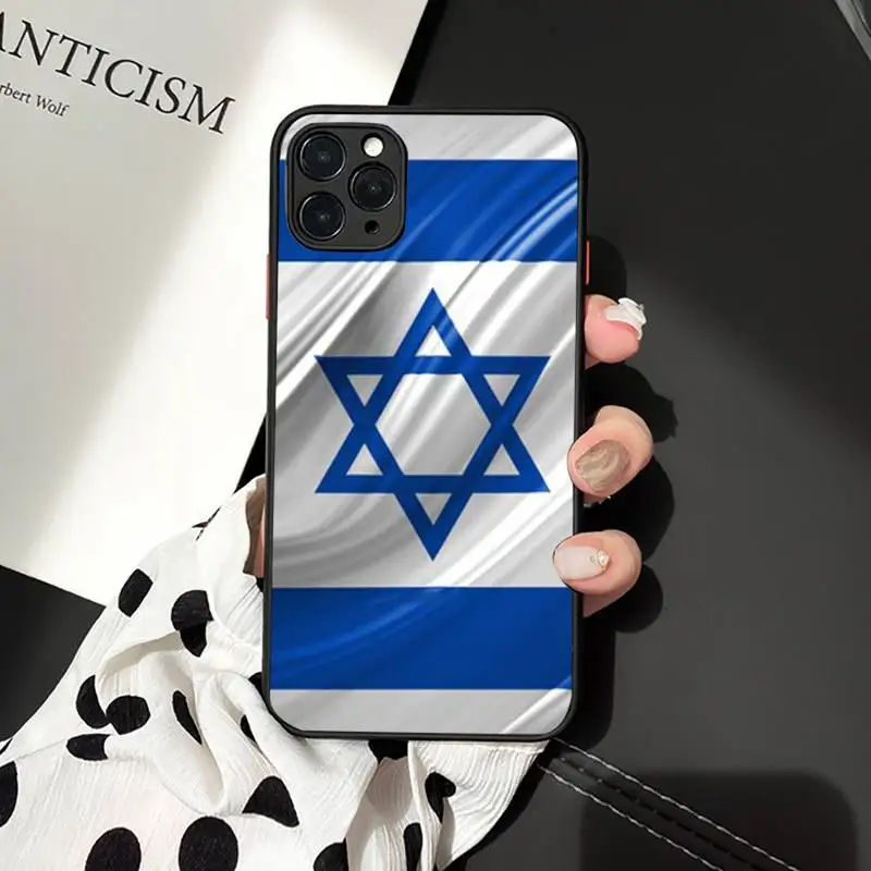 

Israel flag Phone Case Matte Transparent for iPhone 7 8 11 12 s mini pro X XS XR MAX Plus cover funda