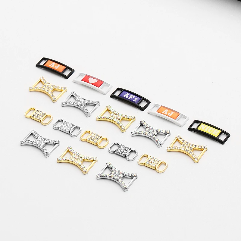 New AF1 Shoelaces Buckle Shoe Decorations Sneaker Kits Metal Lace Buckle Sports Metal Kits Shoe Accessories DIY Rhinestone