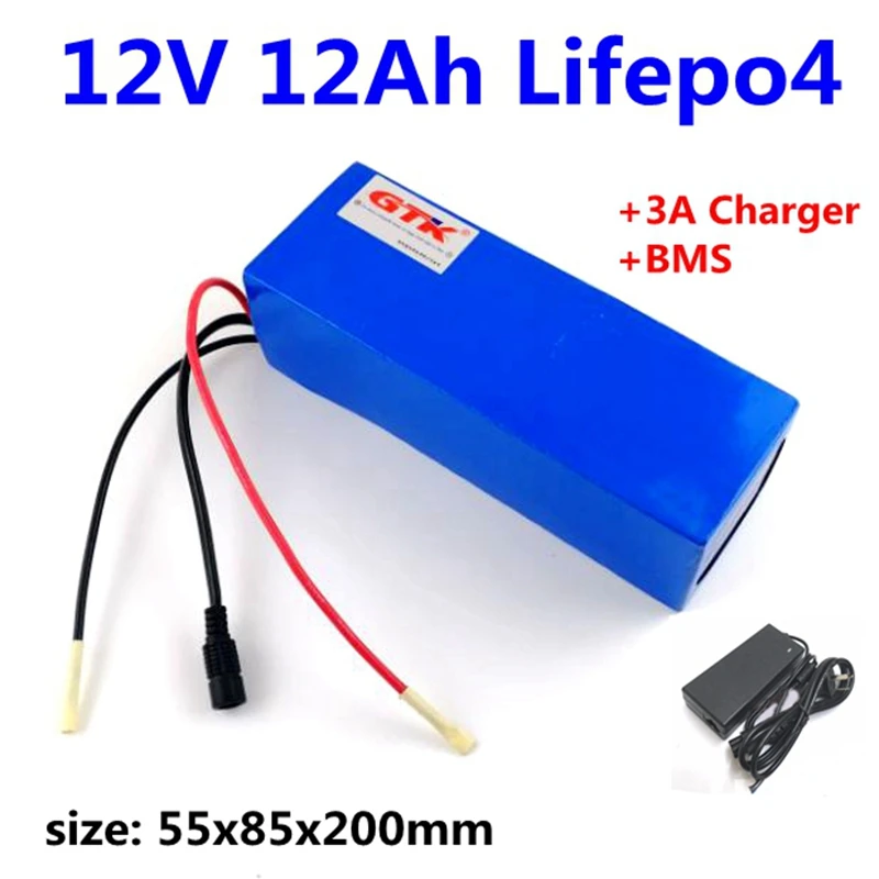 GTK Lifepo4 12v 12ah литиевая батарея для источника питания постоянного тока