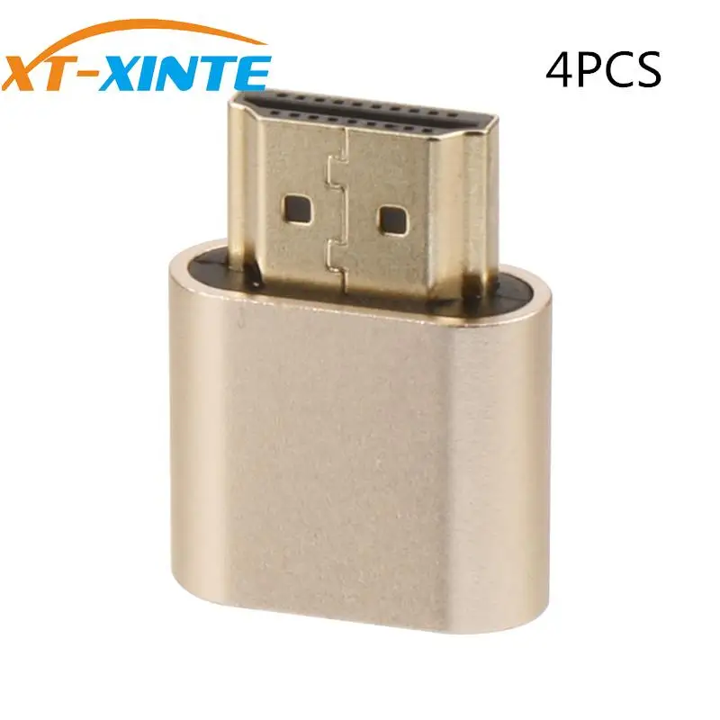 XT XINTE 4 шт. адаптер виртуального дисплея HDMI совместимый DDC EDID пустышка без головы