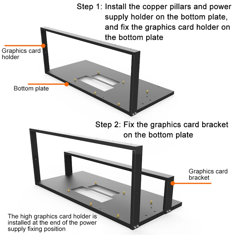 Добыча чехол стойки Кронштейн материнской платы открытой добычи Рог рама ETH/ETC/ZEC