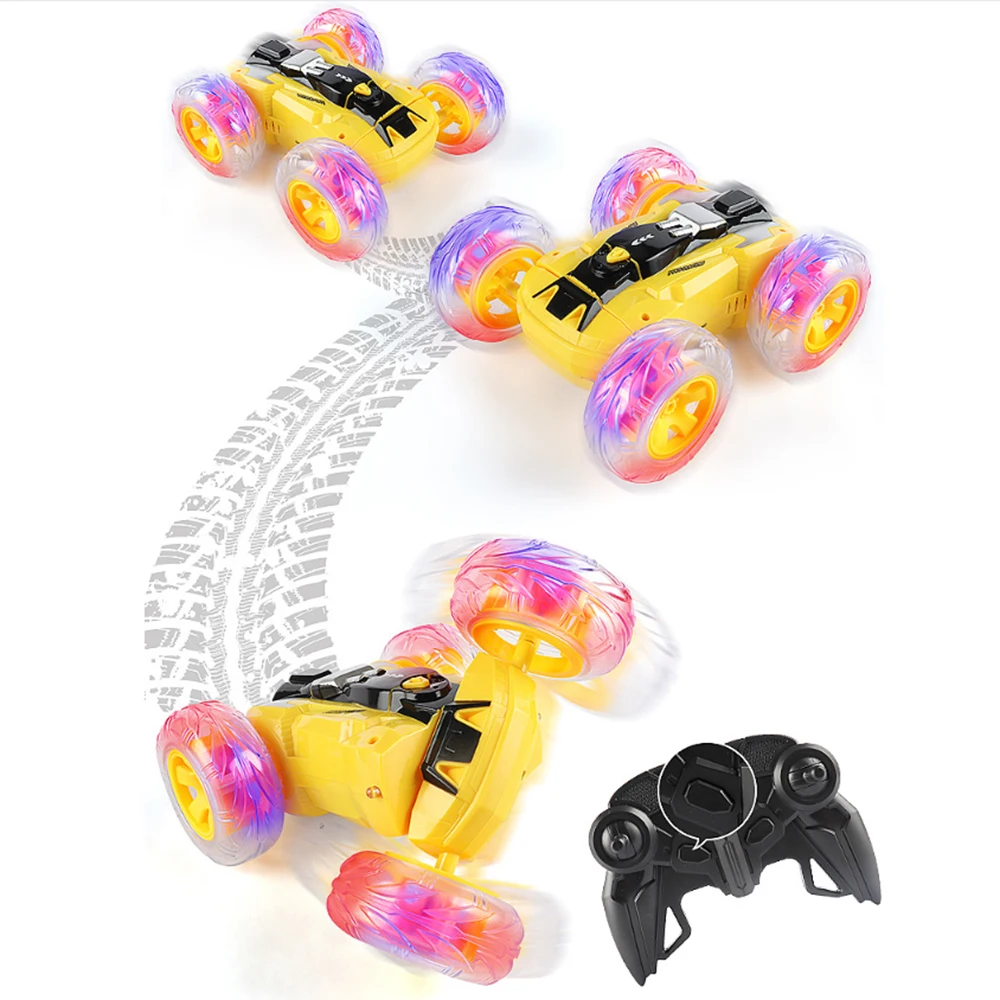 RC автомобиль 2 4G 4CH трюк багги Рок Гусеничный ролл 360 градусов флип дети робот