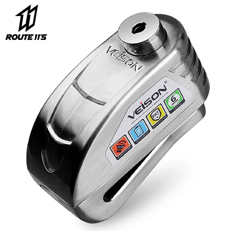 

VEISON Motorcycle Waterproof Alarm Lock Bike Steelmate Disc Lock Warning Security Anti theft Brake Rotor Padlock Alarma Moto##