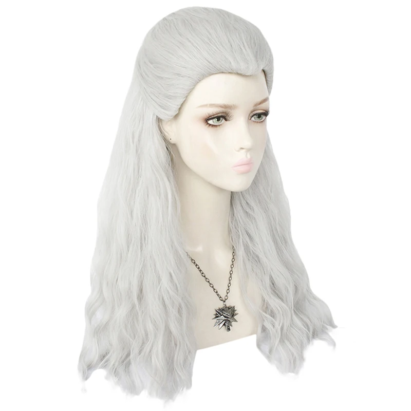 Парик для косплея мужчин и женщин Длинные прямые искусственные волосы из