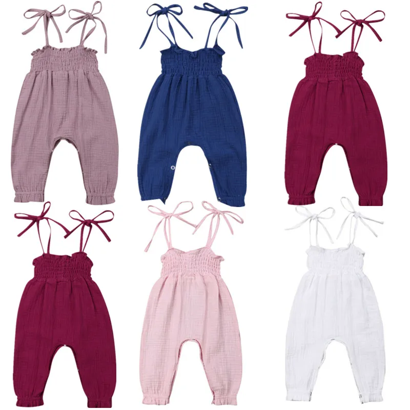

Pudcoco Summer Newborn Toddler Baby Girls Clothes Strap Romper Jumpsuit Overalls Pants Outfits Sunsuit