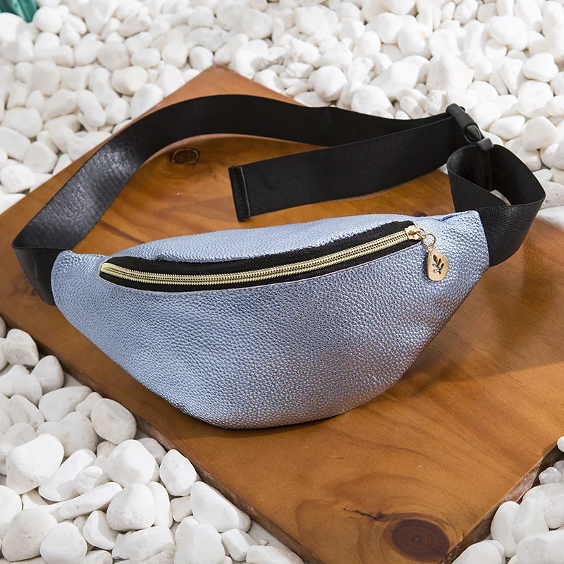 Женская дорожная поясная сумка кошелек с блестящим многоцветным