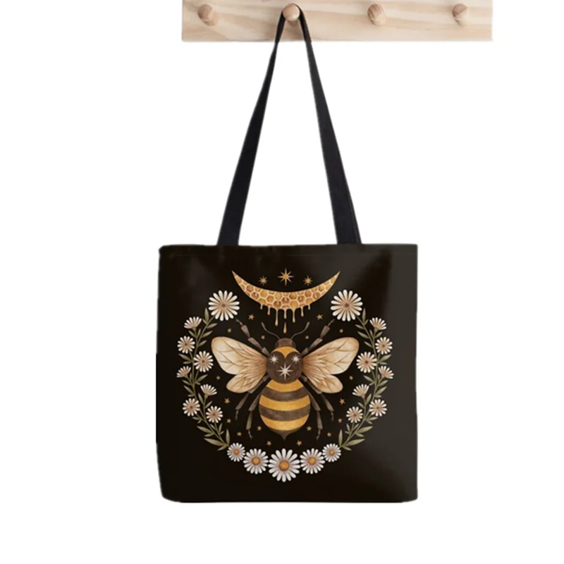 

The honey moon Printed Shopper Bag Harajuku women Shopping Bag Canvas Shopper Bag girl handbag Tote Bag Shoulder Lady Bag