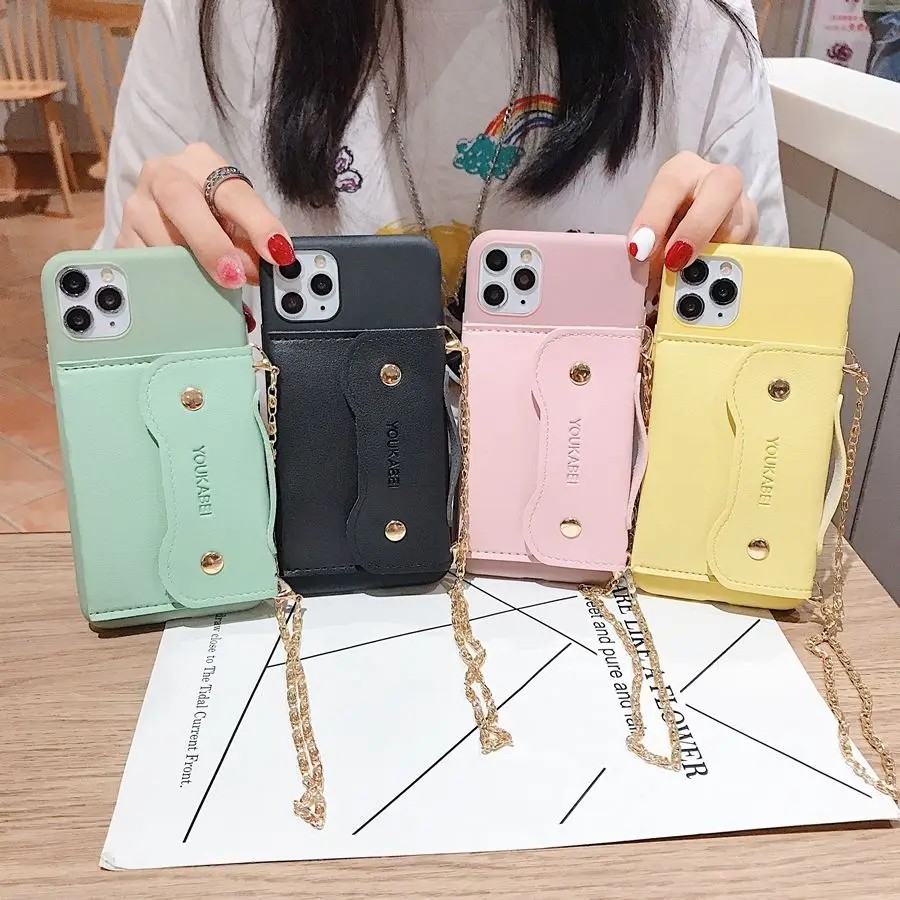 

Leather portable card Phone Case For Samsung Galaxy S6 S7 S8 S9 S10 S11 S20 Plus S11e Note 10 Pro 20 Ultra Note 8 9 S6 S7 Edge