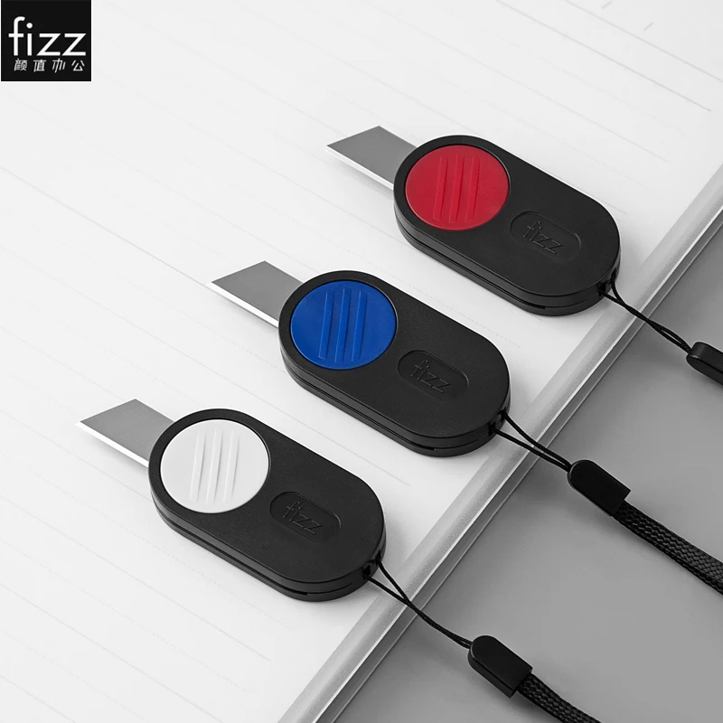 Нож YouPin Fizz из алюминиевого сплава, практичный резец 9 мм с металлическим лезвием и самоблокировкой, с острым углом и ножом для излома, для резки бумаги - изображение
