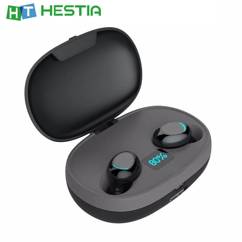 T3S наушники-вкладыши TWS Bluetooth наушники LED Мощность Дисплей True Беспроводной двойной