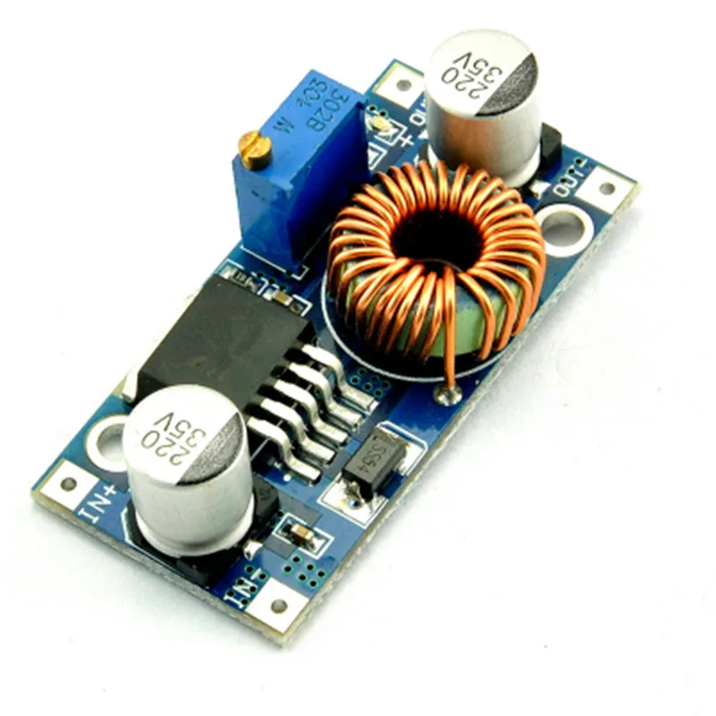 XL4015 DC-DC BUCK Step Down Adjustable Power Supply LED Lithium Charger Module Board 5A Max DC 5V-30V To 0.8V-24V 300KHz DIY KIT |