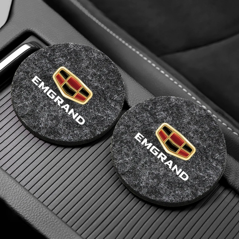 Round Felt Coaster for geely emgrand ec7 7 ec8 Protector Pad Heat Resistant Cup Mat Drink Placemat Car Accessories | Автомобили и