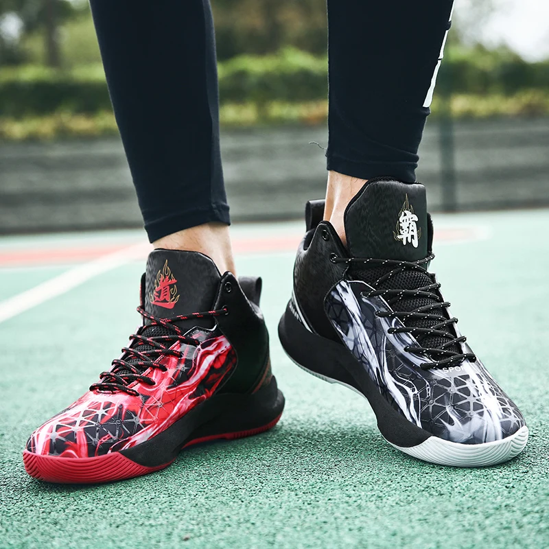 red white Jordan баскетбольные кроссовки мужские спортивные кроссовки удобные дышащие Нескользящие уличные баскетбольные кроссовки Homme zapatillas hombre Jordan обувь - Цвет: red white