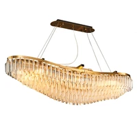 Nodic LED Chandeliers Lamp Crystal Villa Hotel Living Room Chandelier Lighting Golden Luxury Dining Room Home Decor Hanging Lamp