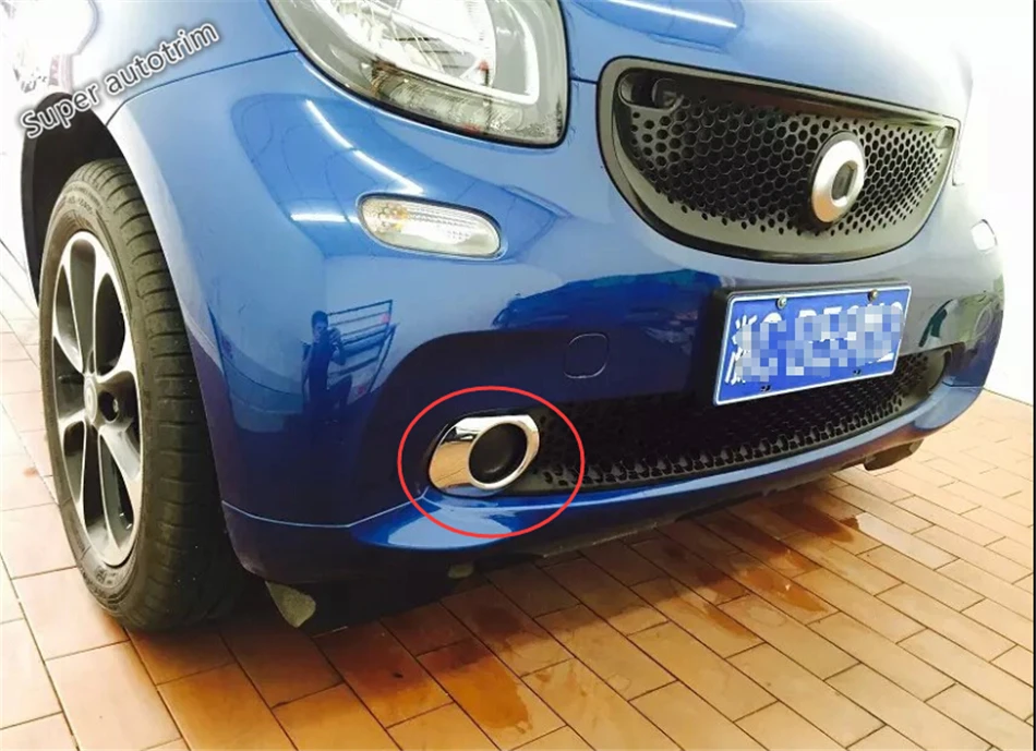 Lapetus Front Fog Lights Lamp Cover Trim Fit For Mercedes-Benz Smart Fortwo / Forfour 2015 2016 2017 Accessories Exterior ABS | Автомобили