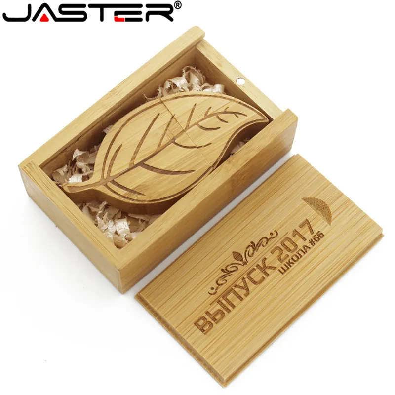 USB флеш накопитель JASTER деревянный в деревянной коробке с логотипом|USB