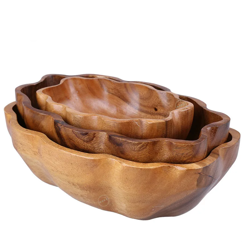 

Овальные кружевные миски могут быть изготовлены из цельного дерева, изготовленного из импортного на родине дерева акации