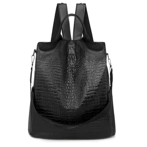new womens backpack crocodile soft leather backpack designer bag free global shipping
