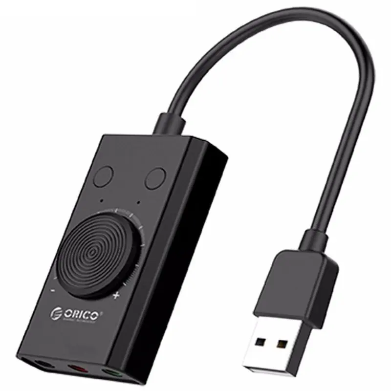 Внешняя звуковая карта Orico Usb-адаптер для наушников и микрофона с функцией