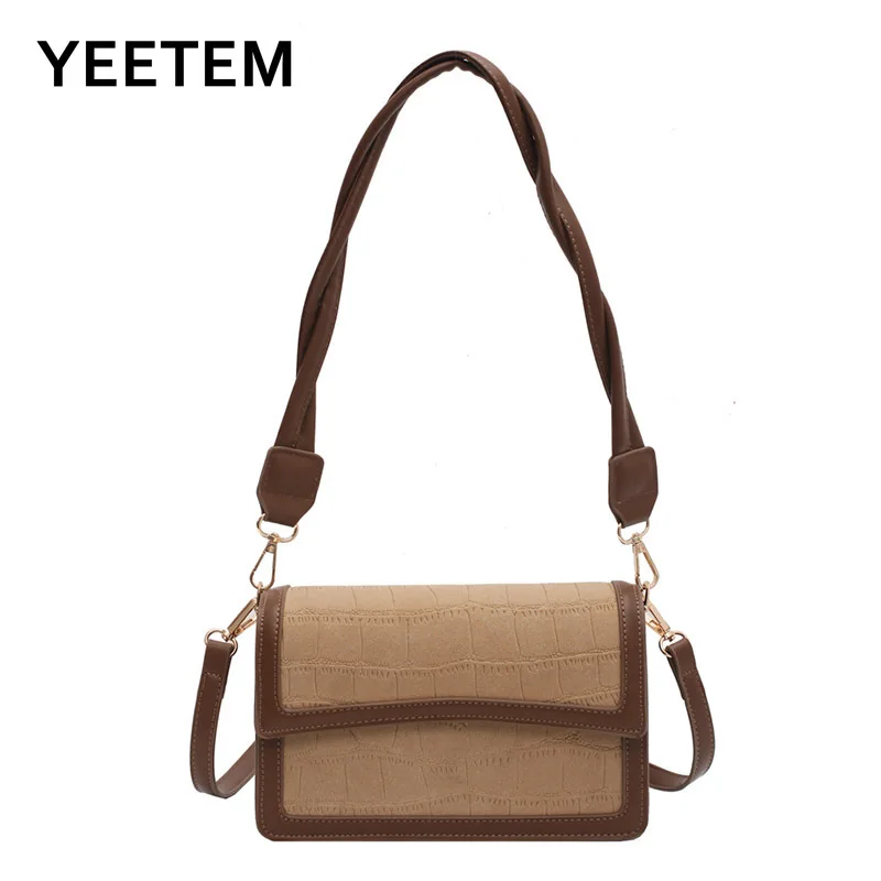 

Autumn and Winter Vintage Stone Grain Underarm Bag Frosted Pu Leather Shoulder Diagonal Ladies Bag Purses and Handbags