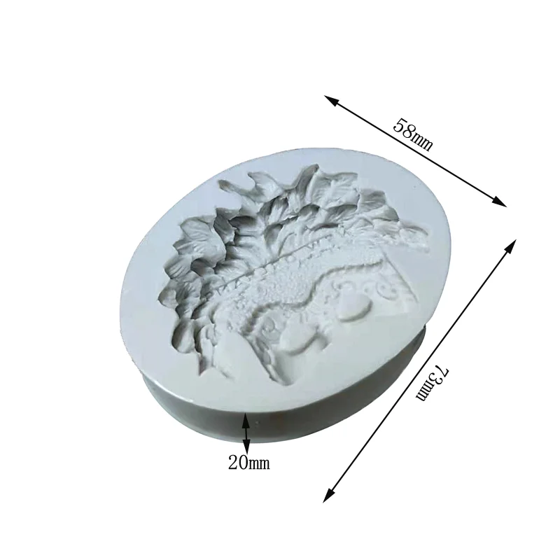 

American mask shape sugar handmade clay soap resin baking tools DIY candy chocolate cake decoration silicone mold