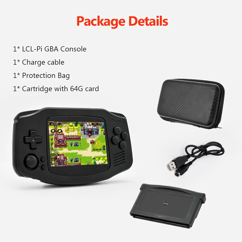 2020 новая портативная игровая консоль LCL Raspberry Pi для лучшей игры Boy Advance CM3 Plus GBA