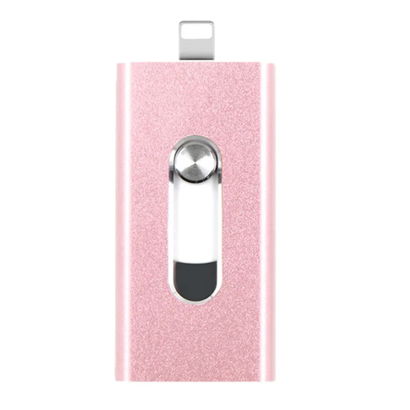 OTG 3 в 1 USB флэш-накопитель type-C и Micro USB 128 Гб 64 Гб 32 Гб 16 Гб флешки Двусторонняя Флешка для iPhone/iPad/IOS/Android/PC USB C ФЛЕШКА - Цвет: Y02-USB2.0-Rose