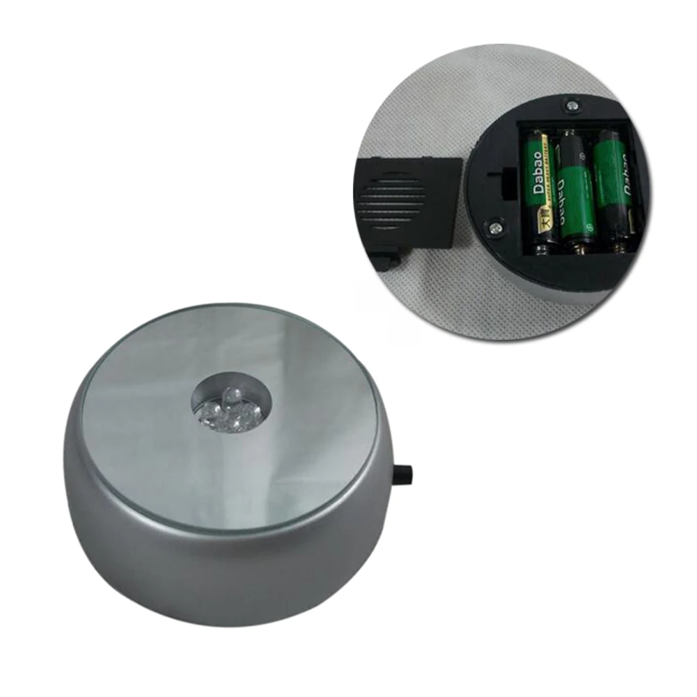 Романтическое украшение 4 светодиодный круглый светящаяся основа лазерный