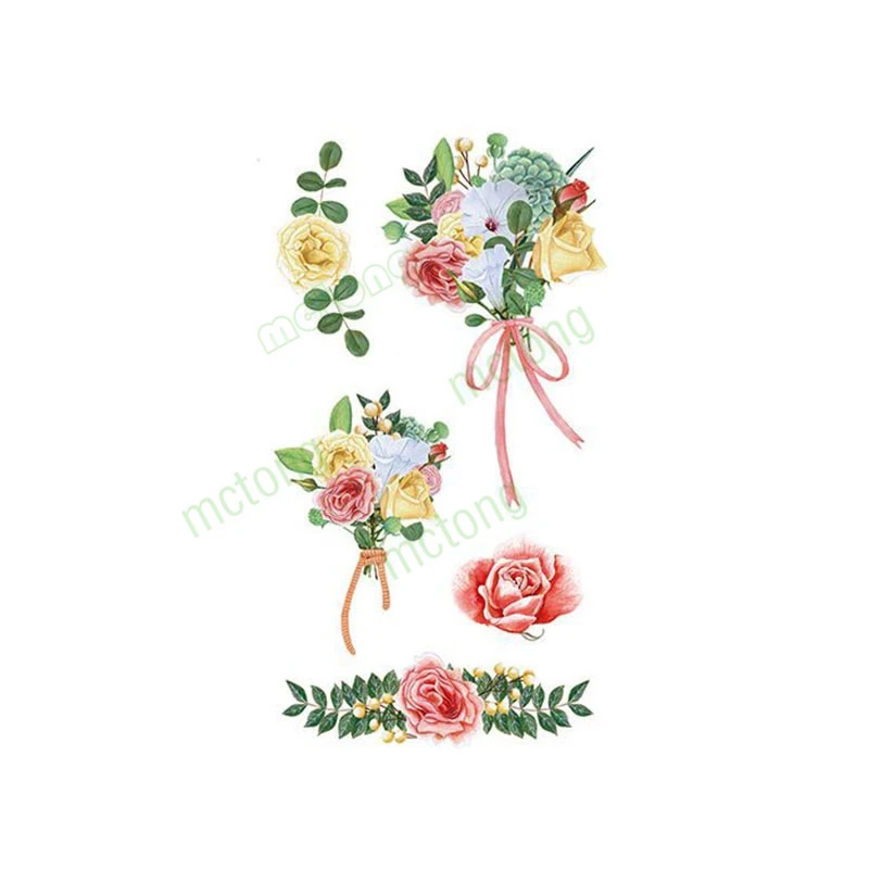 Свежий красный цветочный лист маргаритки чехол для татуажа рук и ног