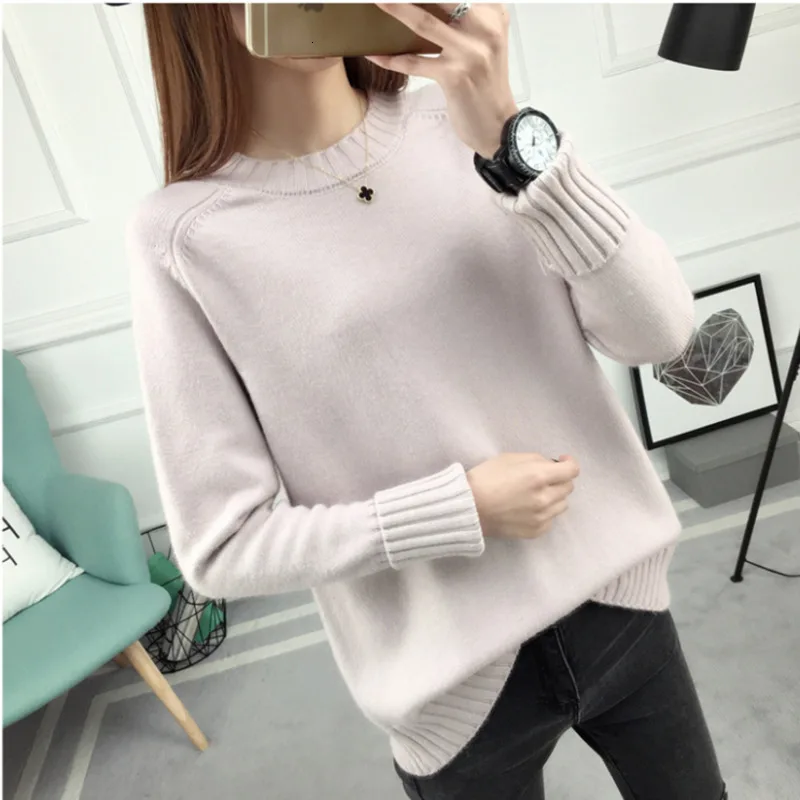 Winter Warm Green Loose Pullover Women Knitted Sweater Fall Ladies Elegant Slim Korean Sweaters Autumn Female Knitwear Tops | Женская