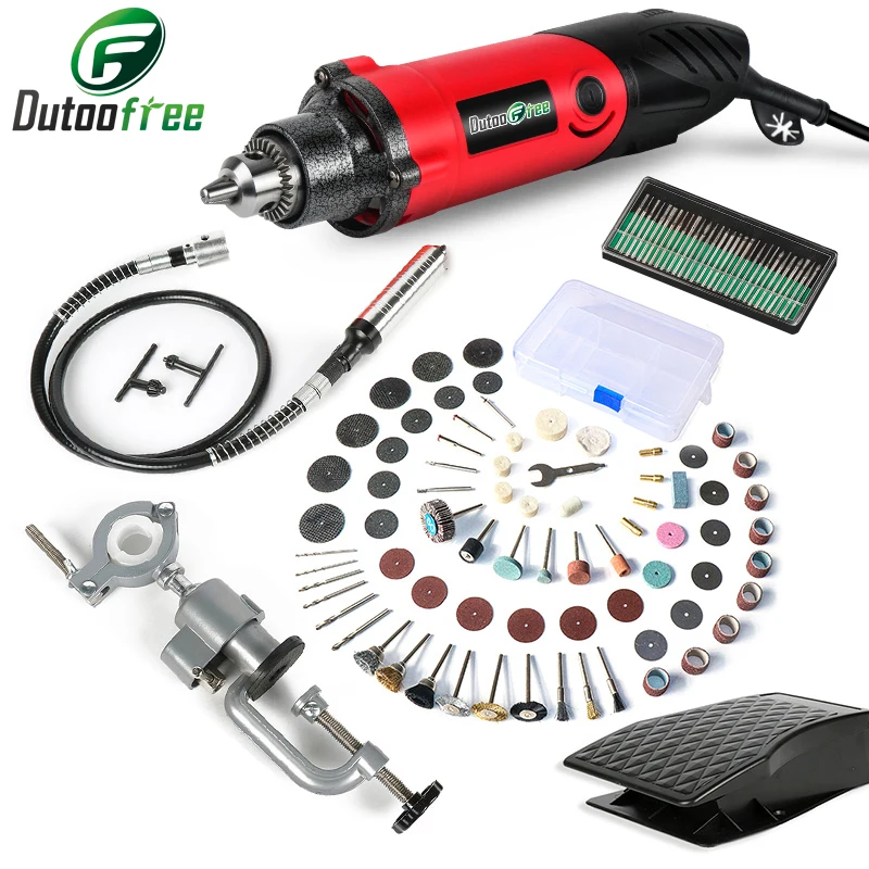 

240W Mini Electric Drill With 6 Position Variable Speed Dremel Style Rotary Tools Mini Grinding Power Tools Engraver Pen Grinder