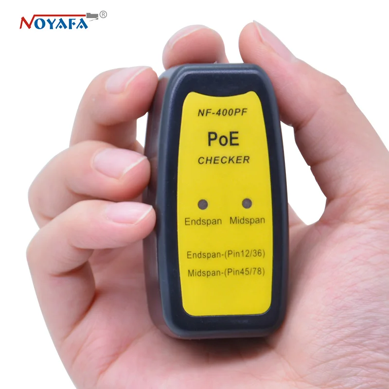 Тестер POE тестер 802.3AF/802.at PoE (Power over Ethernet) подключен к розетке RJ45|rj45 tester|tester rj45ethernet