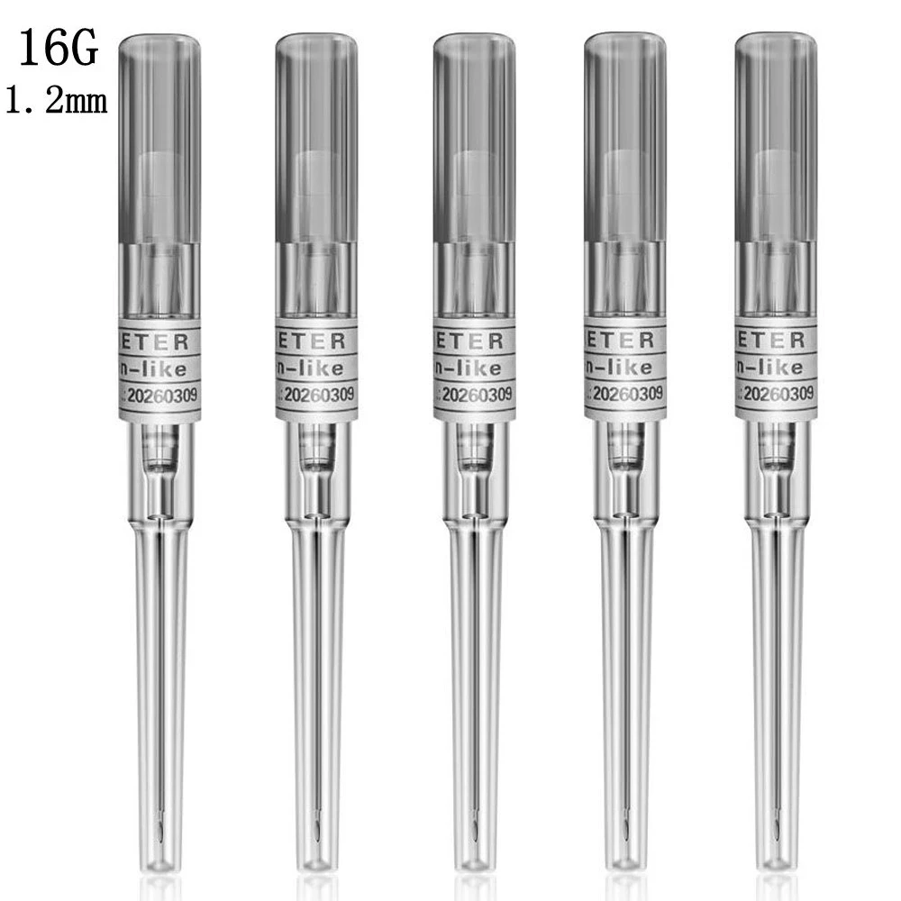 Tattoo Piercing Needles 14G 16G 18G 20G 22G Surgical Steel Catheter Piercing Needles Supplies Sterilized Body Tattoo Needles