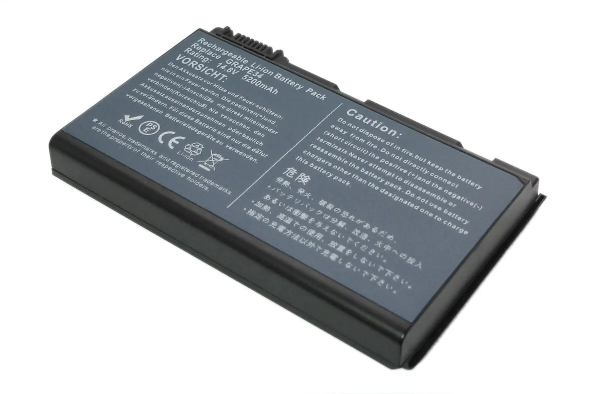 Аккумулятор GRAPE34 для Acer Extensa 5200 5600 7200 7600 TravelMate 5300 5500 5700 Series p/n: 4UR18650F-2-INV-6 UR18650 |