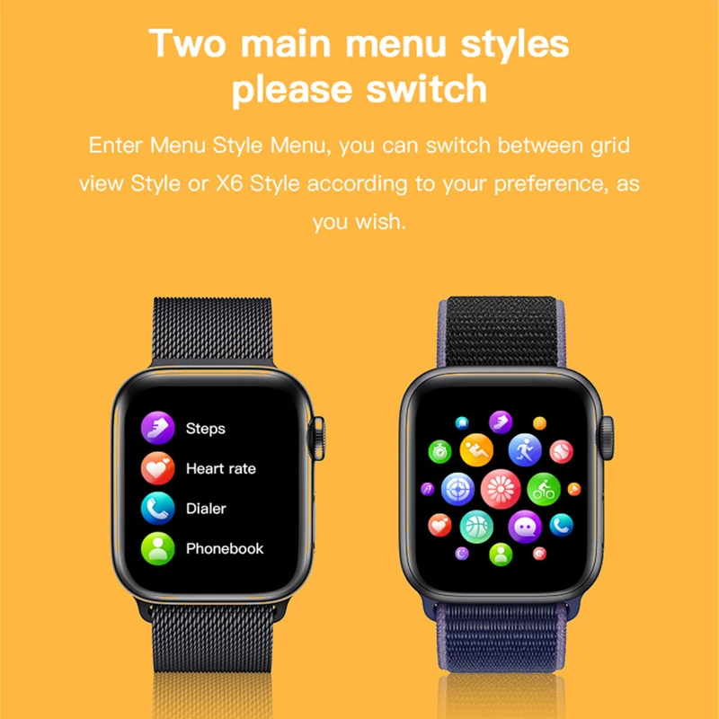 

1.54 Inch IWO X6 Smart Watch 2020 2021 Series 5 Bluetooth Call Heart Rate Sport Fitness Smartwatch PK IWO MAX 2.0 X16 W26 PRO