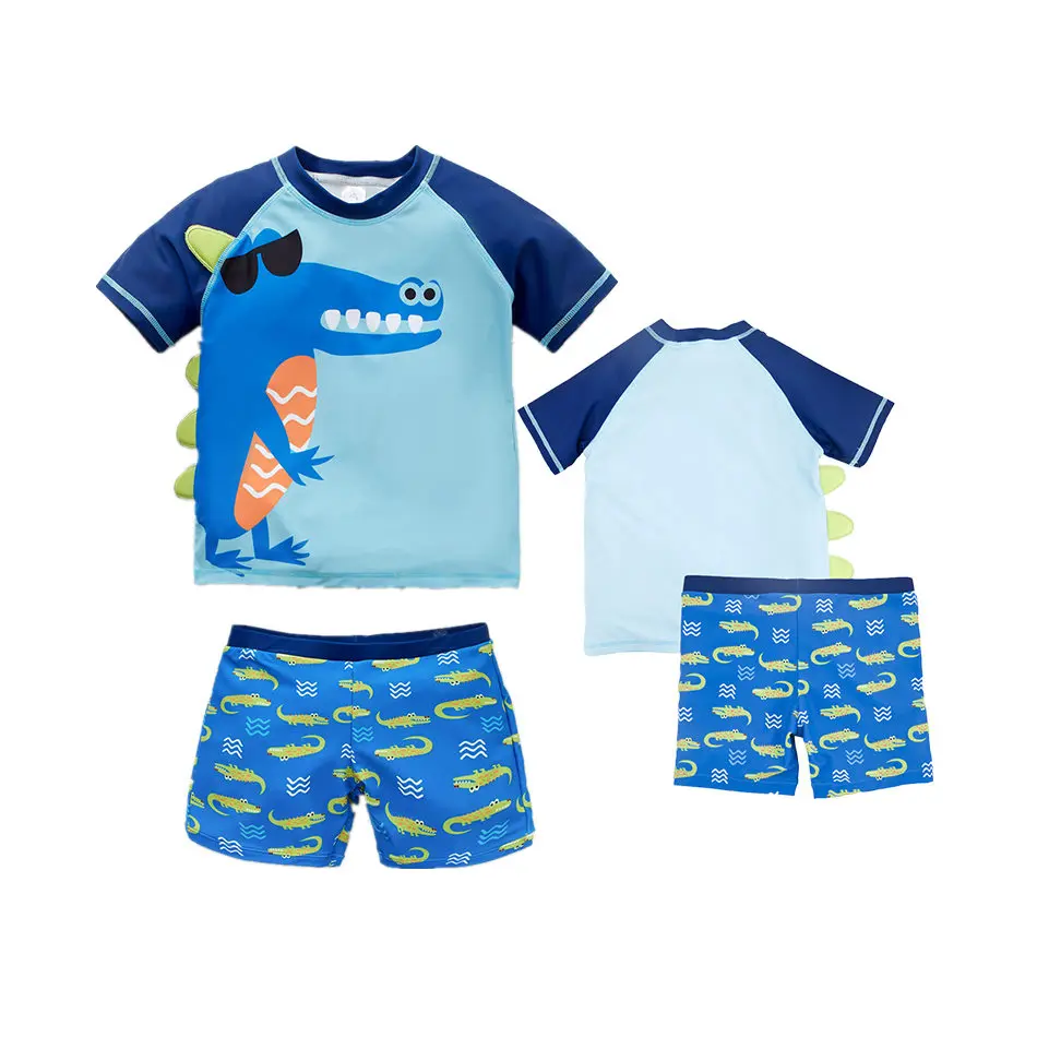 Купальник для мальчиков 2 шт. с принтом в виде рыбок пляжная одежда серфинга 2019 |