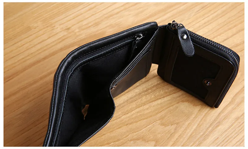 PNDME simple casual genuine leather men's small wallet fashion retro real cowhide three fold large capacity women's coin purse