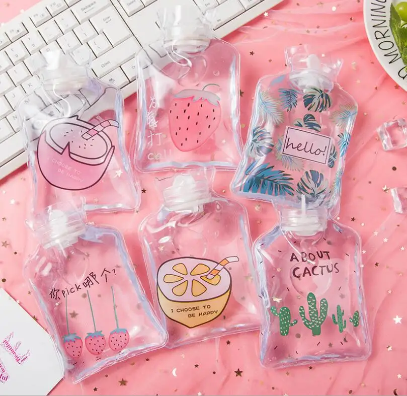 Принт мульташной Минни руки в тепле бутылка для воды милый прозрачный горячей