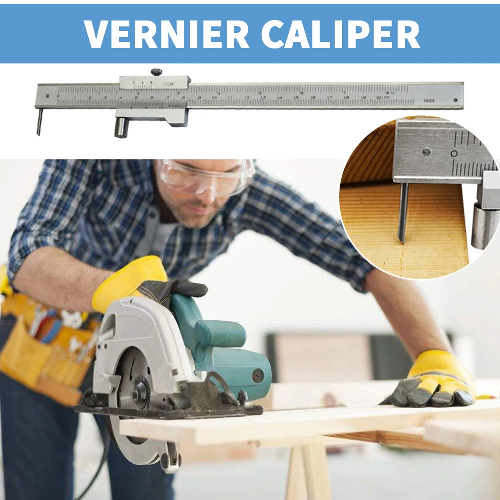 

0-200mm Carbide Steel Vernier Caliper Thick body Forging Measuring Tool Building Hand Tools Gauge Micrometer Measuring Tools