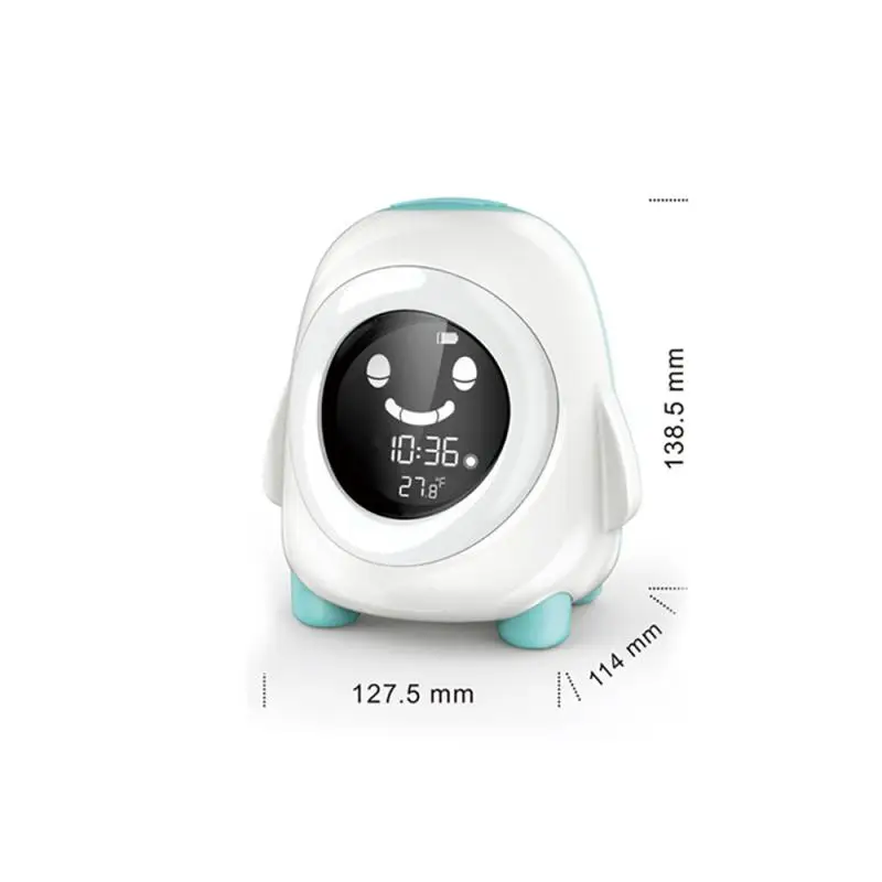 

Creative LED Alarm Clock with Temperature Detector & Sleeping Training Digital Smart Wake Up Night Light Alarm Clock For Kids