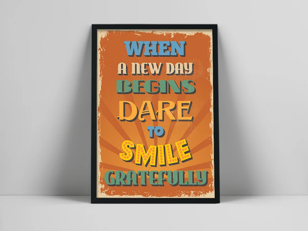 

Modern Minimalist Quotes Smile Inspirational Picture Poster Canvas Print Painting Wall Art for Office Living Room Bedroom Decor