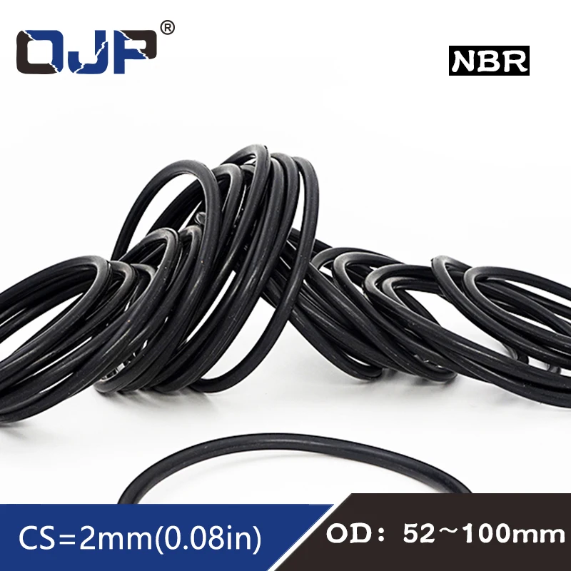 

10PC/lot Rubber Ring NBR Sealing O Ring OD52/54/55/56/60/62/65/70/75/80/85/90/92/95/100*2mm O-Ring Seal Gasket Oil Ring Washer