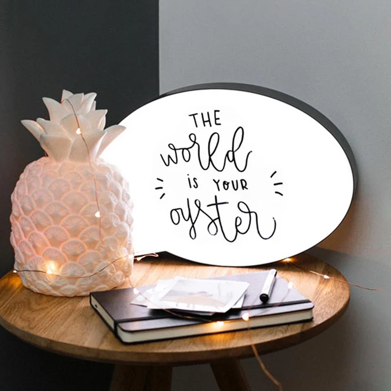 Креативное сообщение почерк письмо ночник коробка Речевая в форме пузыря