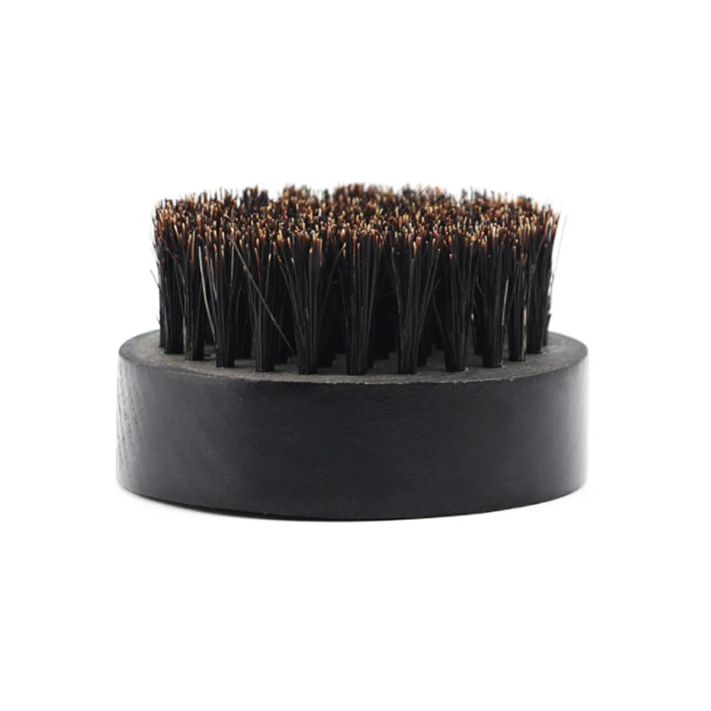 

Handmade Men Boar Hair Bristle Beard Brush Shaving Comb Face Massage Yellow Mustache Brush 6.5cm