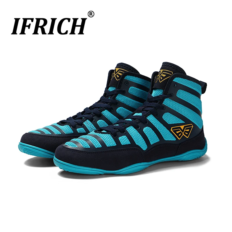 Mens Professional Boxing Wrestling Shoes Non Slip Rubber Outsole Breathable Sneakers Lace-up Training Fighting Boots |