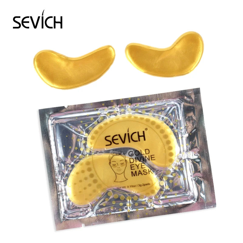 Sevich 10 шт. 24K Золотая маска для глаз, Золотая сыворотка, патчи для глаз, разглаживает морщины отбеливание против старения/темные увлажняющие маски для глаз