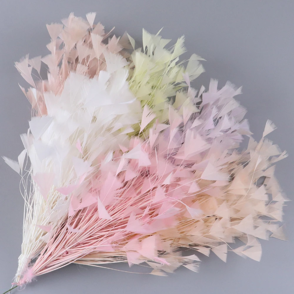 Beautiful Tiffany blue color Turkey Feather Flower 25-30cm long Diy Wire Bendable Bridal Bouquet Feathers Headdress Decoration | Дом и сад