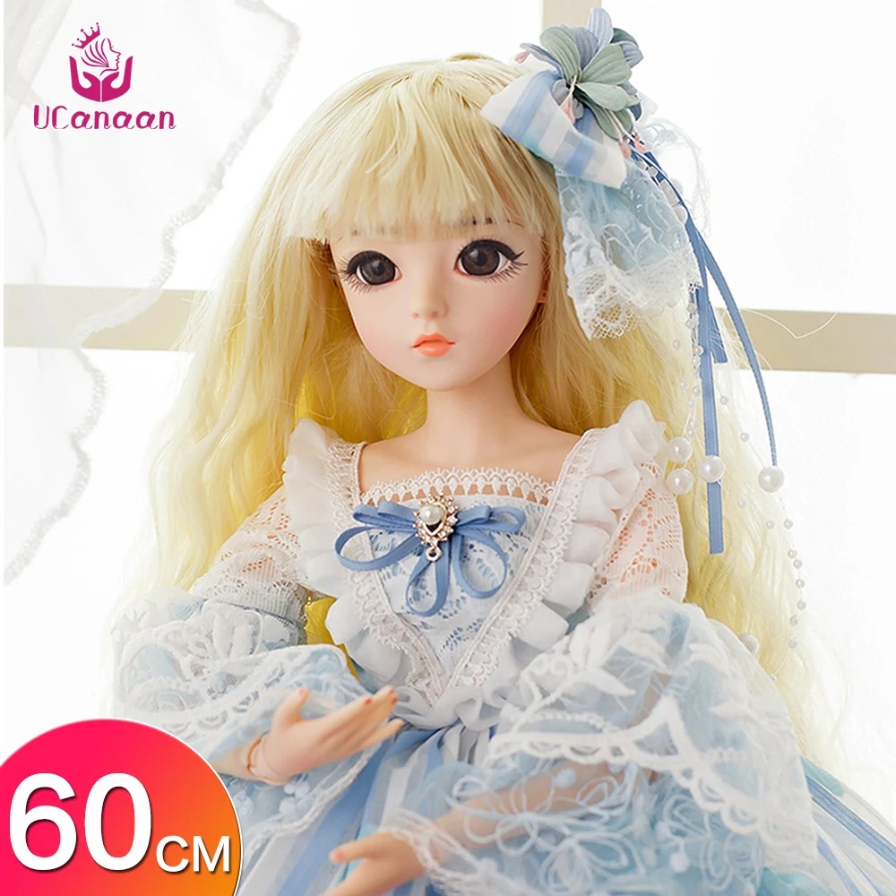 UCanaan 1/3 23 6 ''BJD SD куклы в одежде наряд обувь парик Макияж волос и 18 шаровых