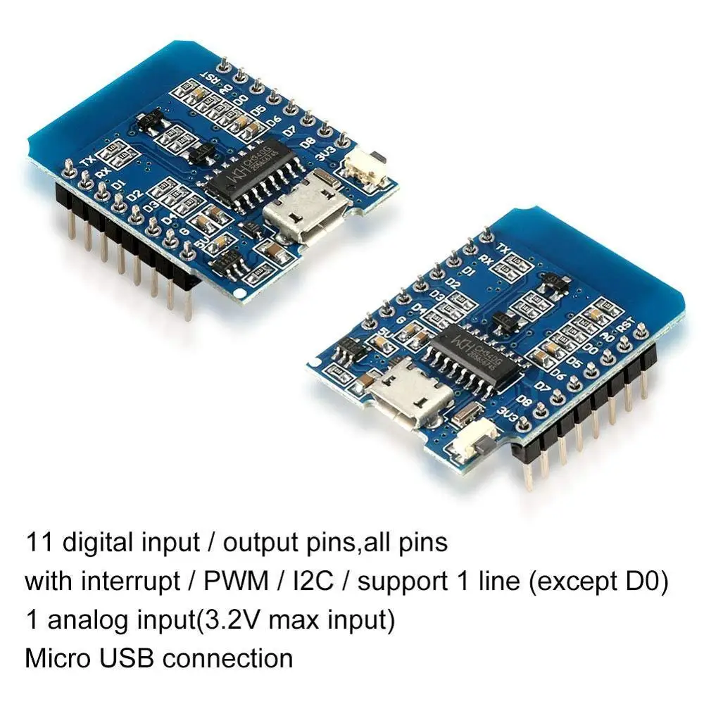 ESP8266 ESP-12 ESP12 ESP-12F Mini Module Wemos D1 WiFi макетная плата Micro USB 3 V на основе Φ 11 Digital Pin |